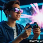 촉각적 피드백을 활용한 제품 혁신 사례 - **Immersive Gaming Experience:** A gender-neutral young adult, wearing stylish, comfortable casual c...