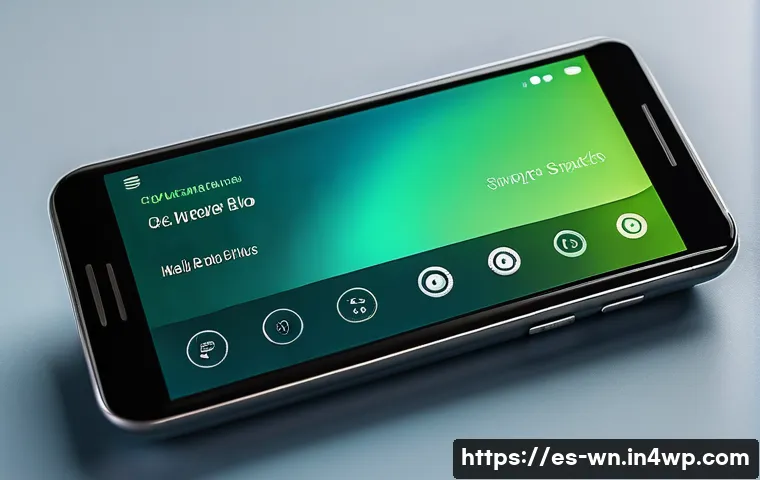 촉각적 UX 디자인을 위한 색상 선택 방법 - A modern touchscreen user interface design showcasing a vibrant smartphone screen with a primary bri...